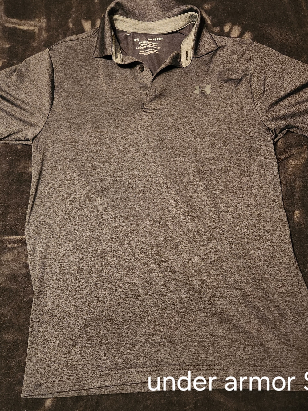 Under Armour Men's Dark Gray Heather Polo